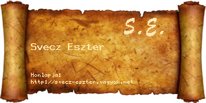 Svecz Eszter névjegykártya